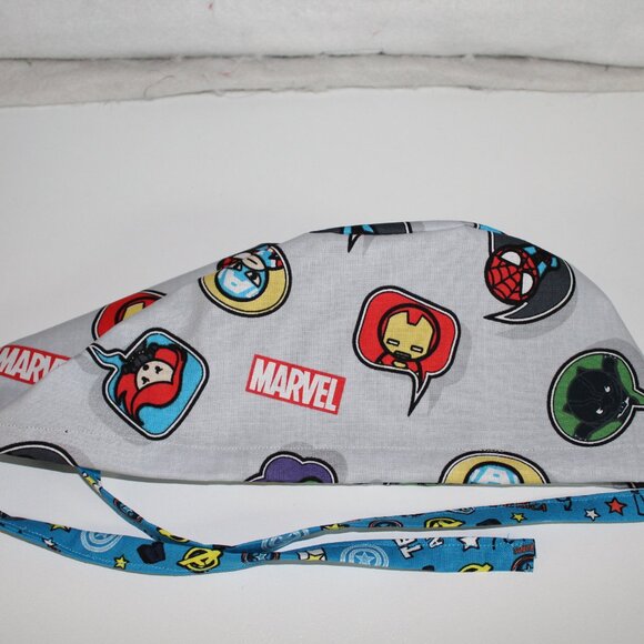 NWOT Mens Marvel Superhero Inspired Tie Back Unisex Scrub Cap - Picture 4 of 7